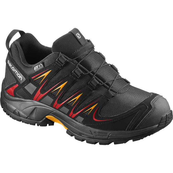 Salomon Israel XA PRO 3D CSWP K - Kids Trail Running Shoes - Black (ZCLA-53719)